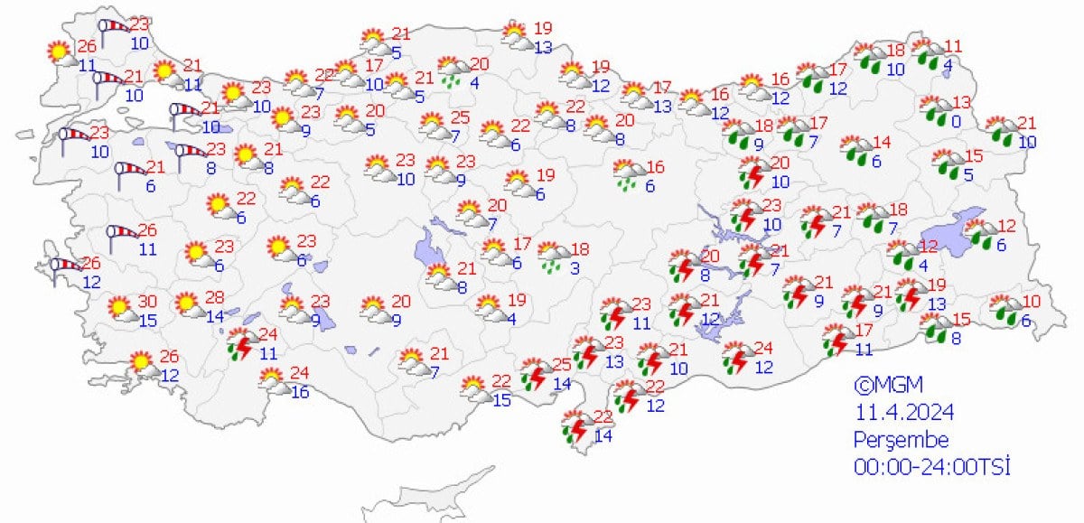 1712708039 3 Meteorolojiden bayramin ilk gunu icin 14 kente sari uyari