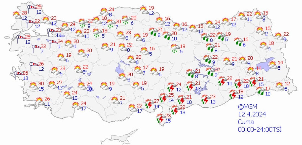 1712708039 787 Meteorolojiden bayramin ilk gunu icin 14 kente sari uyari