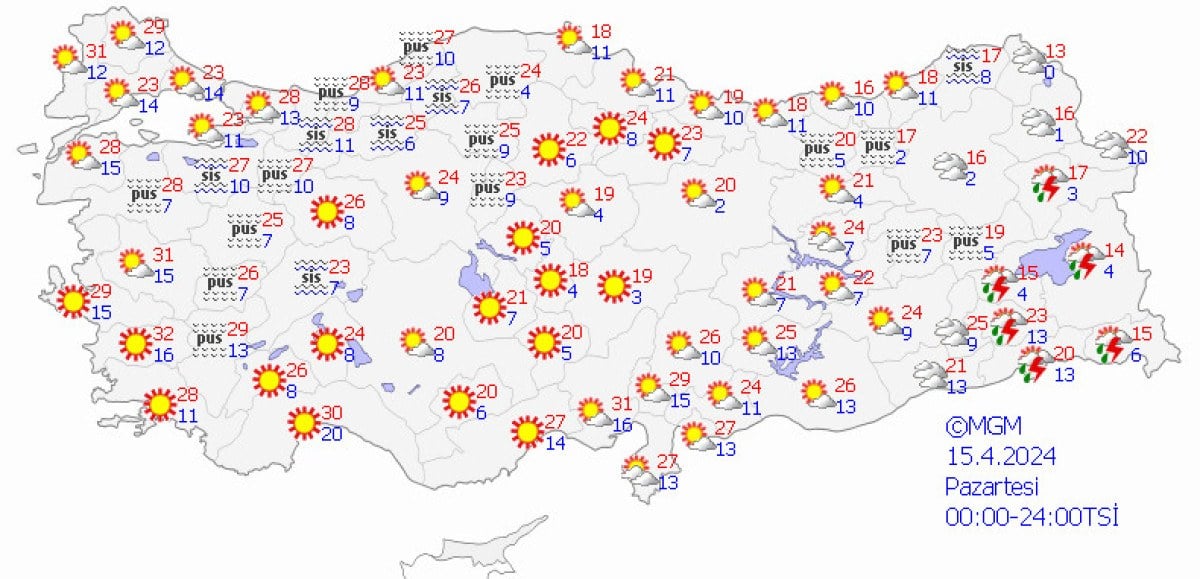 1713147369 561 Sicakliklar mevsim normallerinin 10 derece uzerine cikacak