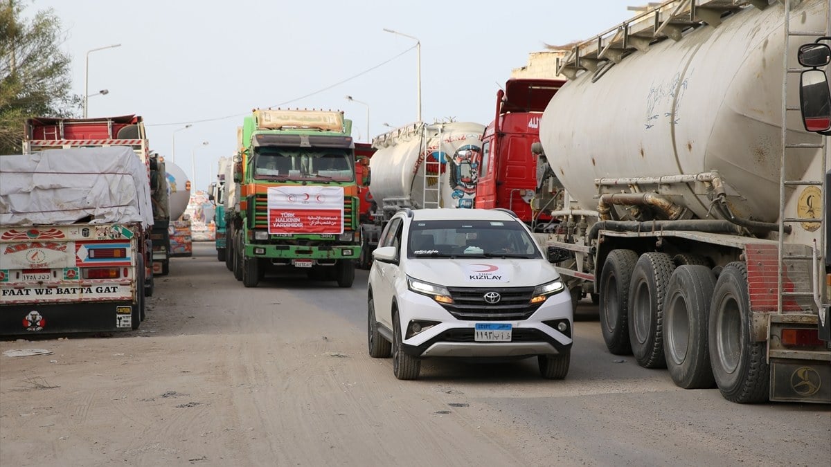 Turkiyenin Gazzeye yardimlari suruyor Tirlar yola cikti